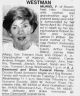 Obituary of Muriel F. Westman