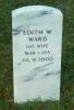 Gravestone of Edith W Ward