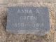 Gravestone of Anna A. Green