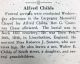 Obituary of Alfred Childs