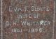 Epitaph on Gravestone of Eva F. (Slate) Whitaker