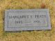 Grave Marker of Margaret E. Pratt