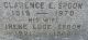 Close up of Inscription on Spoon Gravestone